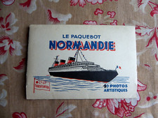 PAQUEBOT NORMANDIE - POCHETTE DE 10 PHOTOS DESBOUTIN - COMPAGNIE TRANSATLANTIQUE
