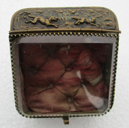 Coffret boite verre - , laiton