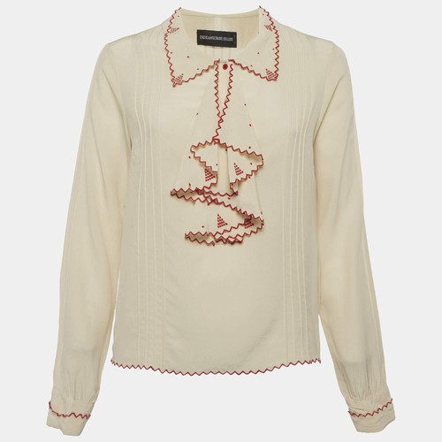 Chemise volants soie - à,