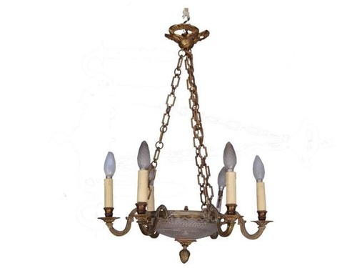 Lustre cristal bronze 1900 - cristal,