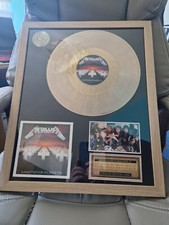 Cadre Disque D'or METALLICA master Of Puppets Neuf Décoration Metal Rock