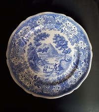 Ancienne Assiette VILLEROY & BOCH - Modèle BURGENLAND - Terre de Fer Bleue 25 cm