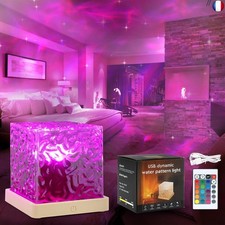 LED Aurore Projecteur Ciel Etoile, 16 Couleurs Cristal Lampe Projecteur Aurore