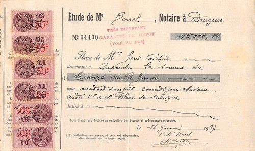 1937 notaire barrel douzens - notaire,