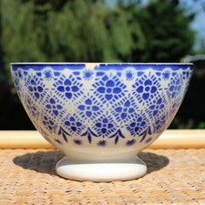Ancien bol en faïence modèle à motifs orientalistes ( Digoin ? Badonviller ? )