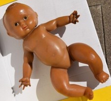 LAFLEX - Poupon caoutchouc bourrage paille - non marqué - Cheveux moulés - 36 cm