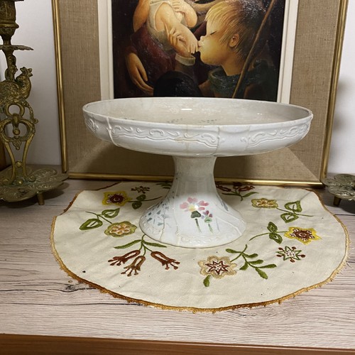 Plat compotier faïence - , de