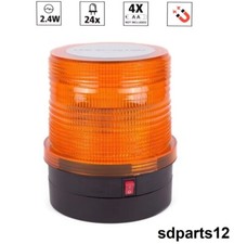 Gyrophare LED 12V-24V Orange Flash Stroboscopique Sans Fil Magnétique Piles AA