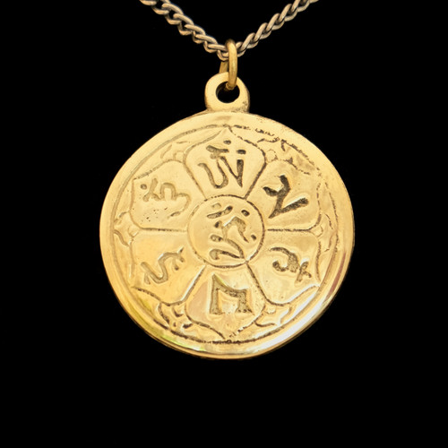 Pendentif bouddhiste or - pendentif,