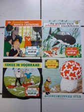   TINTIN  / SERIE COMPLETE DE 4 DISQUES PUBLICITAIRE  POUR TREXOP 