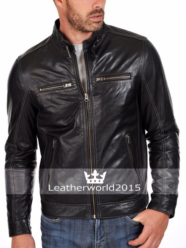 Veste motard cuir - motard, en