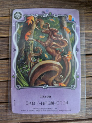 Faxon bella sara promo - faxon, card