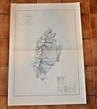 CARTE MARINE ANCIENNE SHOM - Ile CARPJA 1852