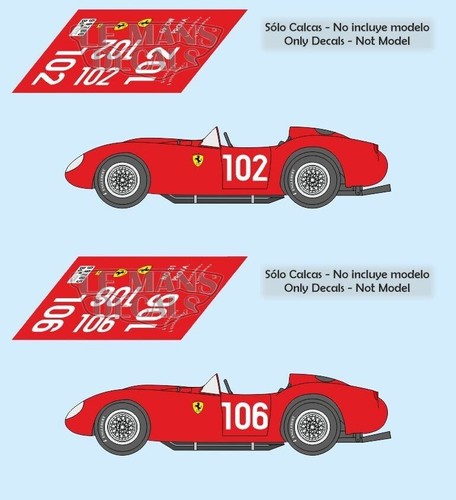 Décals ferrari 250 - 250, tr