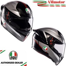 Casque Agv K1 S Lap Matt Black Grey Red Intégral De Moto Taille XL 61 62 HELMET