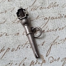 Clé de Montre de Gousset en Argent XIXè Châtelaine Silver Watch Key 19thC 