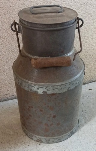 Ancien bidon lait zinc - en,