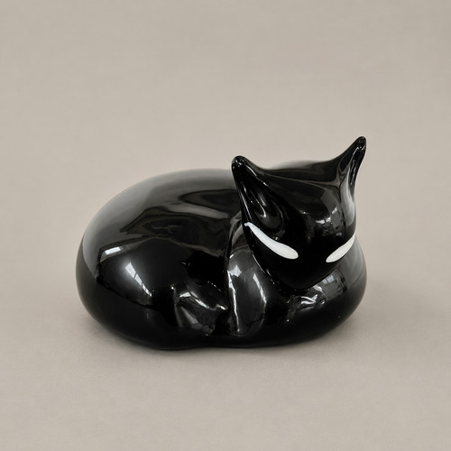 Statue chat années verre - statue,