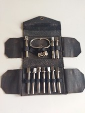 Outil Horlogerie Ancien Etui 10 Clés Horloge Pendule Horloger Début XXè Clef