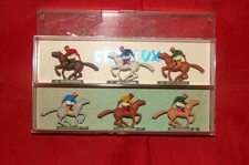 STARLUX HO 6 JOCKEYS AVEC CHEVAUX COURSES TIERCE TRAIN ELECTRIQUE