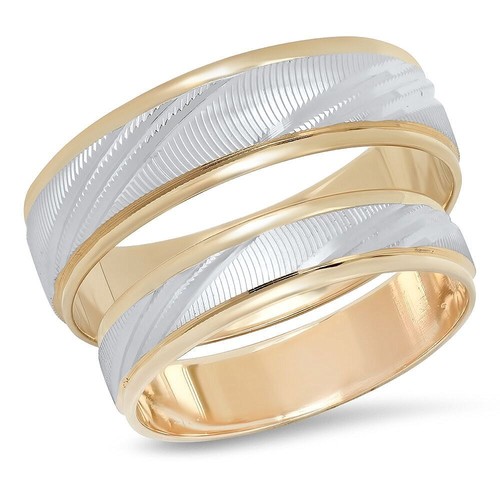 14k mariage bande bague - or,