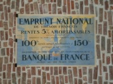 AUTHENTIQUE AFFICHE ANCIENNE - EMPRUNT NATIONAL - BANQUE DE FRANCE - MARS 1920.