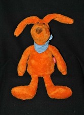 Peluche doudou lapin orange