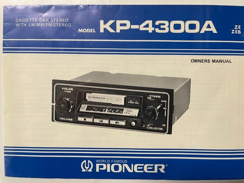 Kp4300a pioneer owner manual - kp4300a-pioneer,