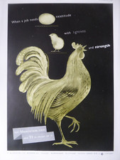 2/1952 PUB TI ALUMINIUM OEUF EGG EI POULE POUSSIN ORIGINAL AD