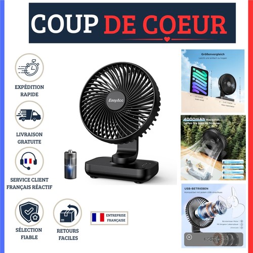 Ventilateur bureau easyacc - ventilateur,
