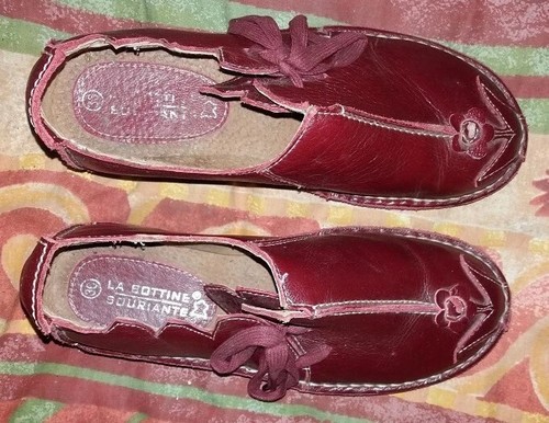 Chaussures cuir bordeaux la - en,