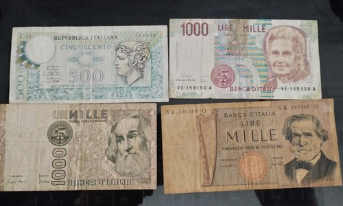 Lot ancien billets - lot, italien