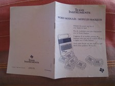 Dictée Magique - Notice Modules Magiques Speak & Spell - Texas Instruments 1985