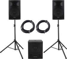 Pack Sono Enceinte Actif DJ Bluetooth USB 540W Subwoofer 18" Haut Parleur 15"