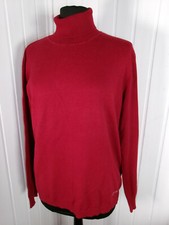 Pull col roulé rouge bordeaux