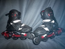 roller oxelo noir rouge blanc mixte T34-36