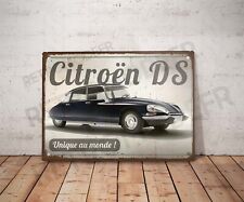 Plaque métal vintage citroen ds Enseigne Garage Décoration Déco atelier panneau