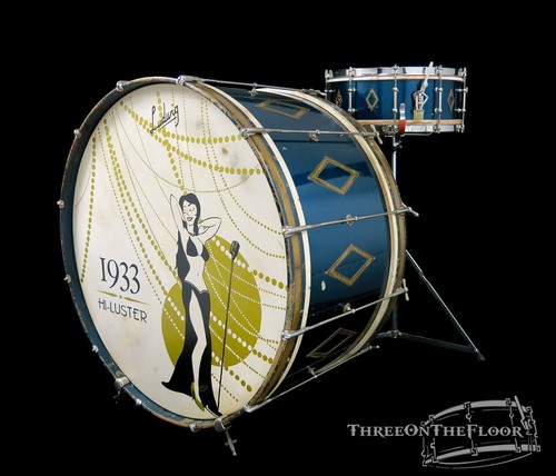 1933 ludwig luster blue - hi-luster,