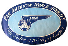 Pan American World Airways Ancien Etiquette Bagage 14cm Luggage Tag Label Avion