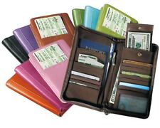(NEW) Passport Airline Ticket Holder Wallet Purple Leather Easy Travel Accessory