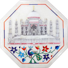 12 " Marbre Coin Table Top