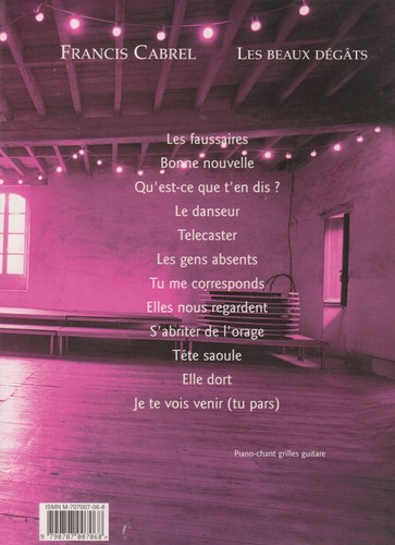 Francis cabrel songbook 12 - francis,