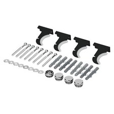 Fixation radiateur design Stella Doblo salle de bain support mural en métal noir