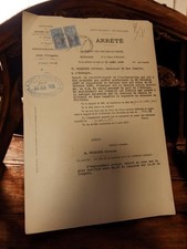 Document ancien vintage arrêté préfectoral Bouches-du-Rhône Marseille 1930-1940