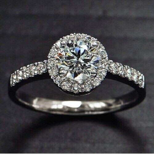 Bague fiançailles halo - bague,