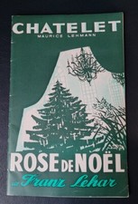Ancien 1958 Vintage Programme Théâtre du Chatelet ROSE DE NOËL Collection