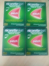 lot de 4 boites de Nicorette skin semi transparent 25mg boite de 28