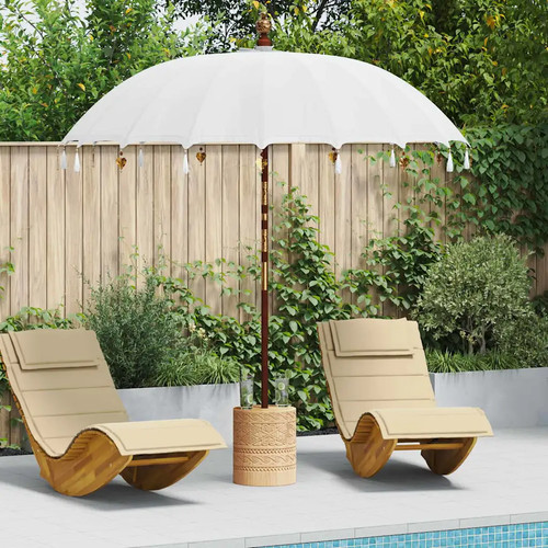 Parasol balinais crème coton - parasol,