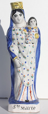 VIERGE D'ACCOUCHÉE EN FAIENCE