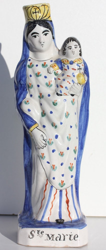 Vierge accouchée faience - d'accouchÉe, en